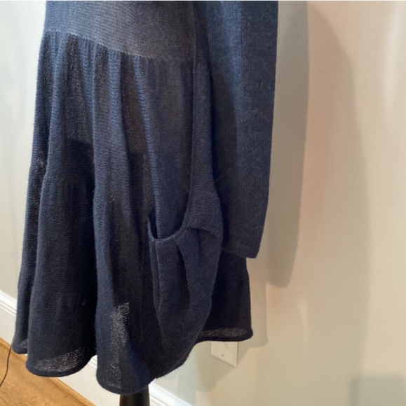 🆕Peruvian Connection Grey 100% Alpaca Sweater Dress Boho Pockets Size Small - Picture 4 of 8